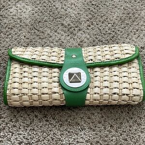 Kate Spade woven clutch
